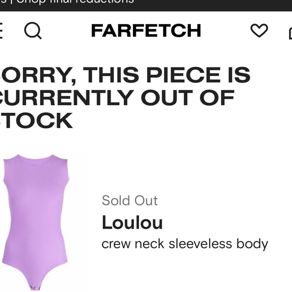 Loulou X AMR crew neck sleeveless bodysuit fitted w stretch Lavender size S EUC - Picture 4 of 8